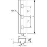 LISTWA MONTAŻ.-C 50X30X3MM 300
