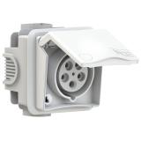 GNIAZDO ZABUDOWANE SERIA DESIGN IP44 gniazdo podtynkowe przelotowe 16A 3P+Z+N 400V 885-6v PCE