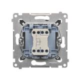 Simon 54 Przycisk pojedynczy zwierny z podświetleniem LED bez piktogramu 10A 250V szybkozłączka antracyt DP1L.01/48 KONTAKT