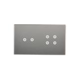 Simon 54 Touch Panel dotykowy S54 Touch 2 moduły 2 pola dotykowe poziome + 4 pola dotykowe srebrna mgła DSTR224/71 KONTAKT