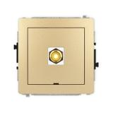 DECO Mechanizm gniazda pojedynczego RCA, bez pola opisowego (typu cinch - żółty, pozłacany) złoty