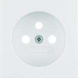 BERKER B.Kwadrat Płytka czołowa do gniazda z uziemieniem biały 3963808999 HAGER