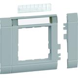 tehalit.WA Maskownica 80mm 1-kr 50x50mm pole opis. PC-ABS bezhalog. lakier alu GR0802BLAN HAGER
