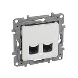 Niloe/Niloe Selection - Gniazdo 2Xrj45 Kat. 6 Ftp Białe 764578 LEGRAND