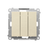 Simon 55 Przycisk zwierny potrójny szybkozłączka Szampański mat