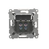 Simon 54 Gniazdo głośnikowe 2-krotne Przekrój przewodów dla wejścia i wyjścia 25 mm2 antracyt