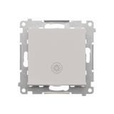 Simon 55 Przycisk zwierny /światło/ z podświetleniem LED szybkozłączka Jasnoszary mat