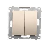 Simon 54 Łącznik świecznikowy do wersji IP44 10A 250V szybkozłączka złoty mat *Posiada wkładkę uszczelniającą pod klawisze DU1W DW5B.01/44 KONTAKT