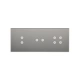 Simon 54 Touch Panel dotykowy S54 Touch 3 moduły 2 pola dotykowe pionowe + 2 pola dotykowe poziome + 4 pola dotykowe srebrna mgła DSTR3324/71 KONTAKT