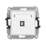 MINI Gniazdo pojedyncze USB A-B 2.0 biały MGUSB-3 KARLIK