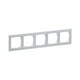 Suno Ramka Pięciokrotna 5-Krotna Aluminium 721515 LEGRAND