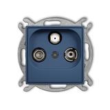 ICON Mechanizm gniazda abonenckiego RTV-SAT końcowego multimedialnego (Internet) navy blue