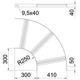 SLB 90 62 400ALU Łuk 90°