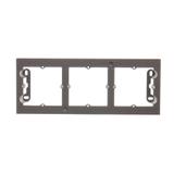 Simon 54 Premium Puszka natynkowa 3-krotna do ramek PREMIUM. Głębokość 35mm brąz mat