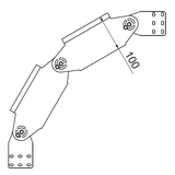 LLBJ100H100 Łuk przegubowy 1,0 mm