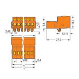 MCS-MIDI Classic wtyk 5-bieg. pomarańczowy raster 5,08 mm /50szt./ WAGO