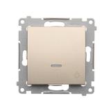 Simon 54 Przycisk „światło” z podświetleniem LED 10A szybkozłączka złoty mat