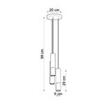 Sollux Lampa wisząca LOOPEZ 3P czarny/chrom SL.0943