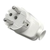 Wtyczka kątowa Uni-Schuko 16A, 230V, biała