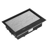 Puszka podłogowa na gniazda modułowe 8 x 45x45mm lub 16 x 22,5x45mm, pokrywa: materiał własny, czarn