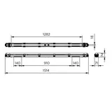 Oprawa hermetyczna Ledinaire WT065C przelotowa 53/30W 4100/6800lm IP65 4000K barwa neutralna LED41_6