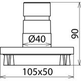 Szczotka prostokątna 105x90x50
