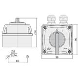 Łuk E16-53 Włącz-wyłącz jednofazowy  0-I IP-44
