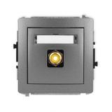 DECO Mechanizm gniazda pojedynczego RCA (typu cinch - żółty, pozłacany) grafitowy