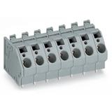 listwa zaciskowa do pł. drukowanych 4-bieg. szara raster 10 mm