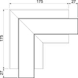 GA-FS53100RW, Naroże płaskie, stałe, Alu