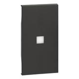 LIVING NOW - KLAWISZ Z OKIENKIEM PODŚWIETLENIA - 2 MODUŁY - CZERŃ, Bticino