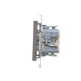 Simon 55 Przycisk zwierny poczwórny 10 AXm szybkozłączka Grafitowy mat