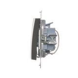 Simon 54 Przycisk potrójny z podświetleniem LED 10A szybkozłączka brąz mat