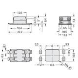 złączka SMD-Through-Board do pł.druk.