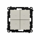 Simon 55 Łącznik/Przycisk zwierny 4-krotny elektroniczny kaszmirowy TEW4.01/142
