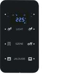 BERKER R.1 Sensor dotykowy potrójny z regulatorem temperatury konfigurowalny szkło czarny 75643165 H