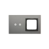 Simon 54 Touch Panel dotykowy S54 Touch 2 moduły 2 pola dotykowe poziome + 1 otwór na osprzęt S54 burzowa chmura DSTR220/72 KONTAKT