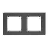 MINI Ramka uniwersalna podwójna z tworzywa grafitowa