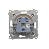 Simon 54 Gniazdo DATA z kluczem uprawniającym 16A z. śrub. złoty mat