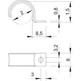 WN 7855/A, UCHWYTY DO PRZEW.OC+CHROM.2 MM