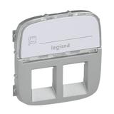 Valena Allure Plakietka Aluminium Gniazda Podwójnego 2Xrj45 Kategorii 6 Utp 755487 LEGRAND
