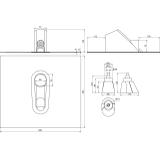 Przepust dachowy do rur fi 38-60 mm do montażu na pochyłym dachu (płytka aluminiowa, gumowy przepust