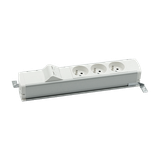 "Simon 480 TS48-130E300K0-30 Listwa standardowa 3 gn. typ E i płytka 2xRJ45 keystone