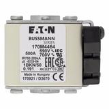 FUSE 500A 690V 1BKN/50 AR UC Wkładka szybka 500A AC 690V rozmiar 1 53x69x51 mm aR IEC UL, 170M4464 E