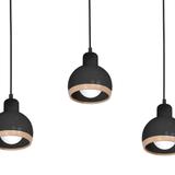 lampa wisząca Oval 3xE27 czarna MLP7046 Milagro