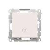 Simon 55 Przycisk zwierny /światło/ z podświetleniem LED szybkozłączka Biały mat