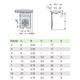 Gniazdo picoMAXeCOM raster 3,5mm 8‑biegunowe z kątowymi pinami lutowniczymi z płytką 2091‑1358 /50szt./ WAGO