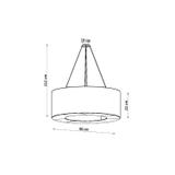 Sollux Żyrandol SATURNO 90 czarny SL.0796