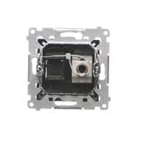 Simon 54 Gniazdo komputerowe pojedyncze RJ45 kategoria 6 ekranowane z przesłoną przeciwkurzową czarny D61E.01/49 KONTAKT