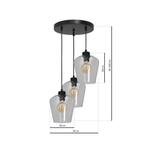 Milagro lampa wisząca Santiago Clear 3xE27 czarna MLP6611